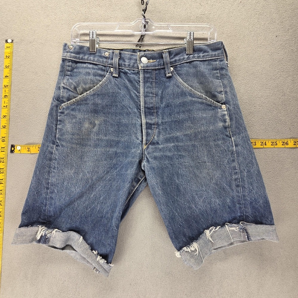 Vintage Levis Engineered Shorts Mens 30 Blue Cut Off Twisted Medium Wash